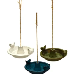 Rond keramiek hangend vogelbad|ohgreen