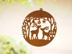 Ronde schijf met hertjes om op te hangen|ohgreen