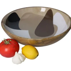 Schaal organische hout beige 34x34x8cm|ohgreen New