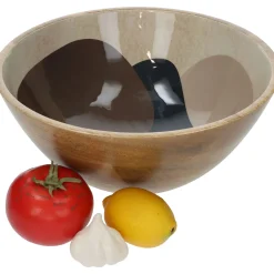 Schaal organische hout beigebeige 30x30x12cm|ohgreen Clearance