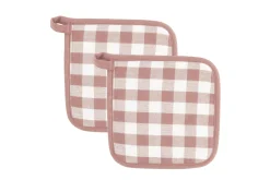 Set van 2 pannenlap gingham|ohgreen Sale