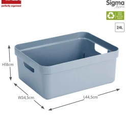 Sigma home opbergbox 24l blauw|ohgreen Clearance