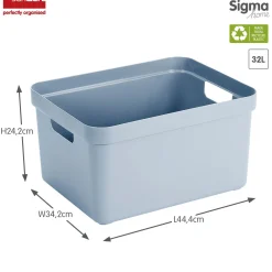Sigma home opbergbox 32l blauw|ohgreen Outlet