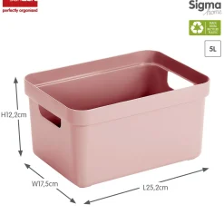Sigma home opbergbox 5l roze|ohgreen Discount