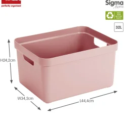 Sigma home opbergbox 32l roze|ohgreen Online