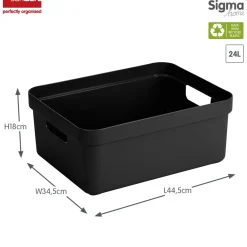 Sigma home opbergbox 24l zwart|ohgreen Sale