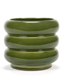 Sixties Sierpot l 14,5x14,5x12,5 groen|ohgreen Clearance