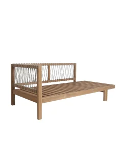 Sofa 3-zit Salvatore in teak en weaving rope (links)|ohgreen Sale