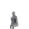 Standbeeld The Sitting Man Lifted Leg zandsteen grijs|ohgreen Discount