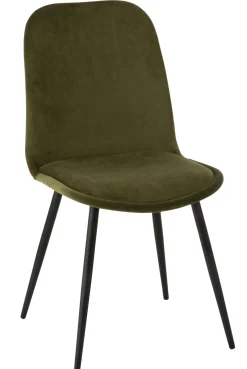 Stoel claire met/textiel groen (46.5x44.5x86cm)|ohgreen Clearance