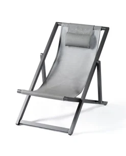 Strandstoel Libec antraciet/zilvergrijs|ohgreen Discount