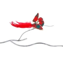 Tartan vliegend vogeltje met pluim op clip|ohgreen Outlet