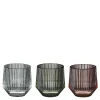 Theelicht houder glas groen roze 3 assorti - h8xd8cm|ohgreen Hot