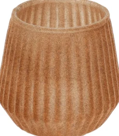 Theelichthouder 9cm glas roest|ohgreen Sale