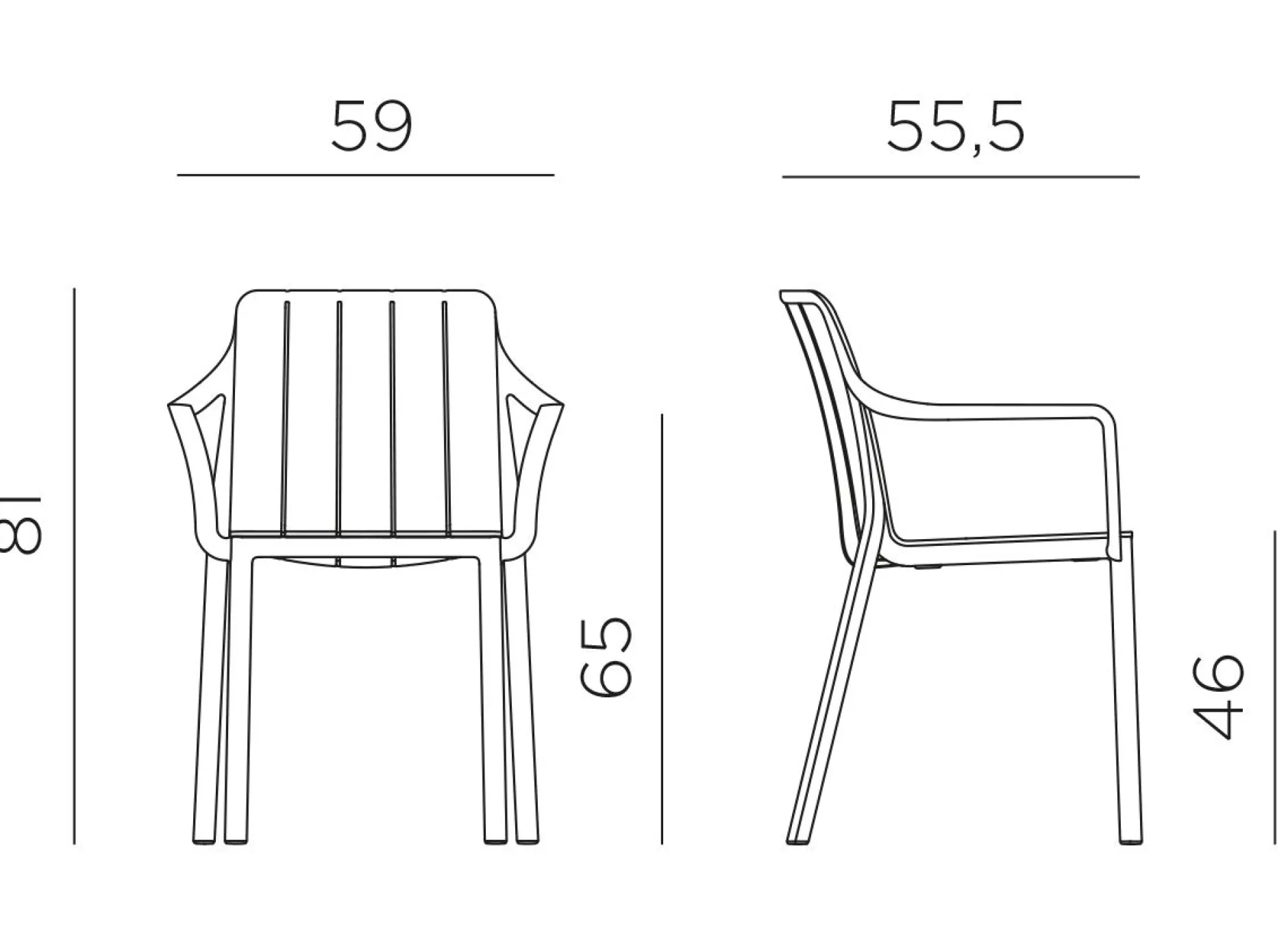 Tiberina armchair antraciet|ohgreen
