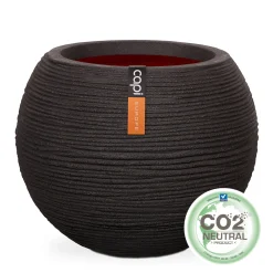 Vaas bol rib 62x48 zwart|ohgreen Clearance