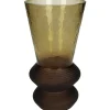 Vaas glas bruin 12x12x22.5cm|ohgreen Clearance