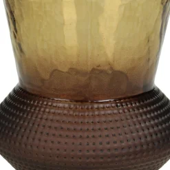 Vaas glas bruin 12x12x22.5cm|ohgreen Clearance