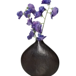 Vaas glas zwart 23.5x7x21.5cm|ohgreen Sale