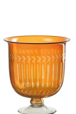 Vaas romeins hals glas oranje|ohgreen New