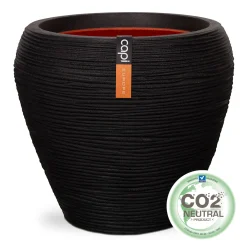 Vaas taps rond rib 42x38 zwart|ohgreen