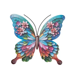 Vlinder met bloemen wand decoratie 46,3x50cm|ohgreen Discount