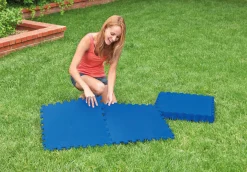 Vloerbeschermer blauw 50x50cm, 8 stuks|ohgreen Best