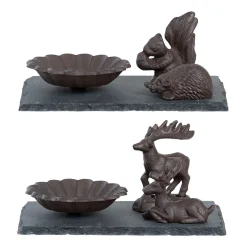 Vogelbad op leisteen voorzien van bosdieren|ohgreen Sale