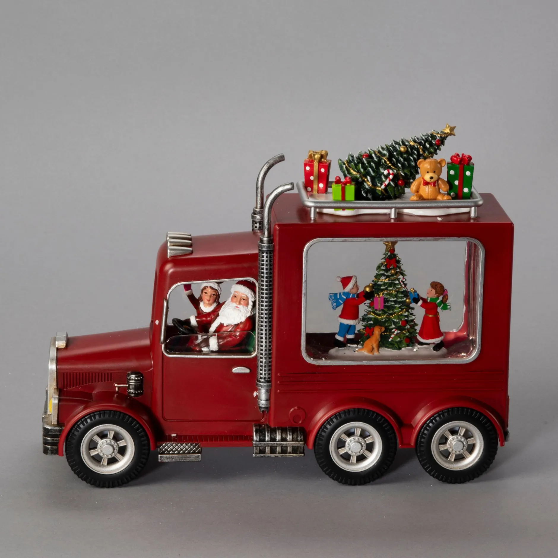 Waterspinner truck met kerstman led warmwit voor binnen|ohgreen Discount