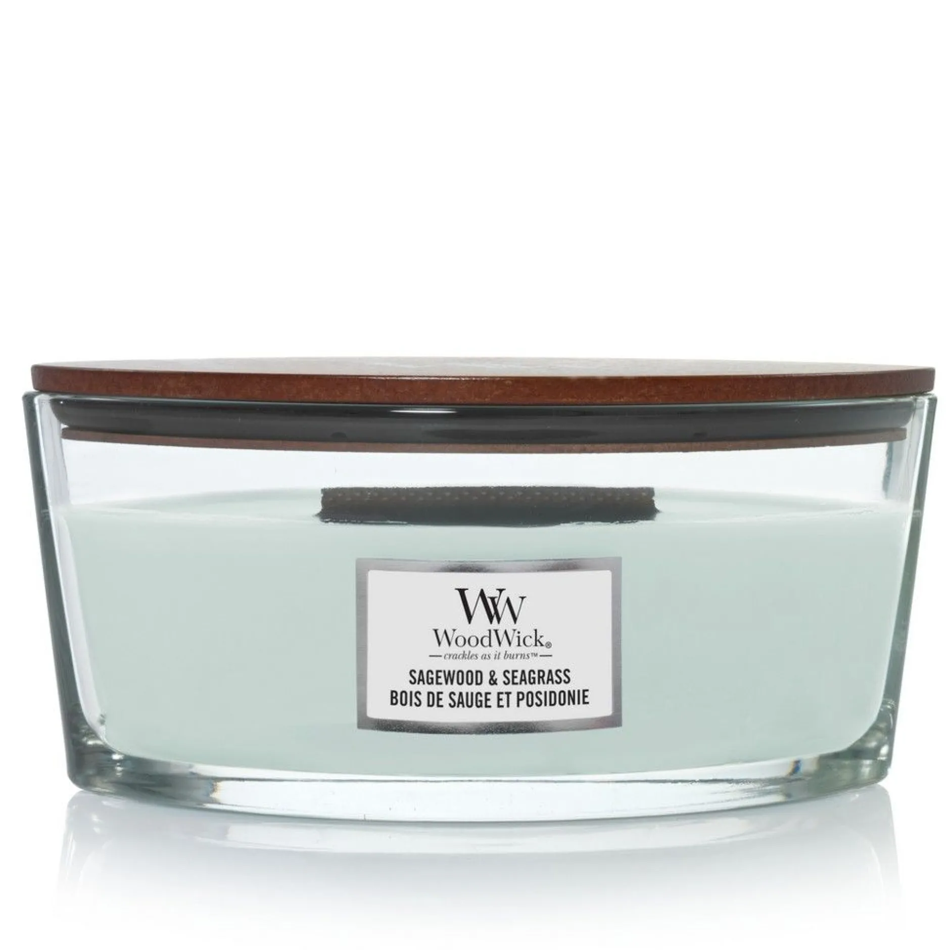 WoodWick Geurkaars Sagewood & Seagrass Ellipse|ohgreen Hot