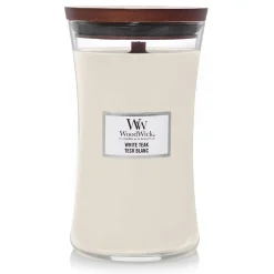 Woodwick Geurkaars white teak Large|ohgreen Hot