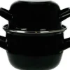 Zwarte mosselpot Ø18 cm geschikt voor inductie|ohgreen Sale